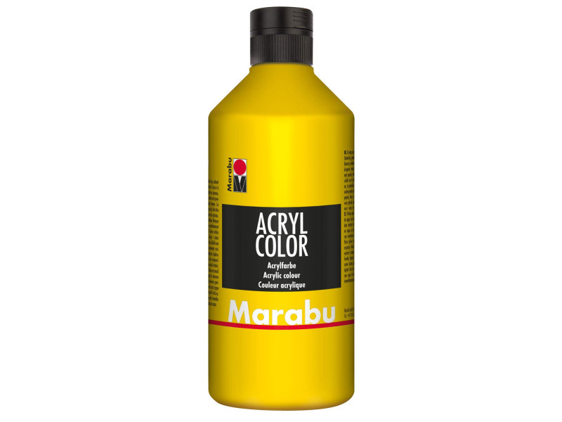 Marabu Peinture acrylique Acryl Color, 500 ml, jaune 019