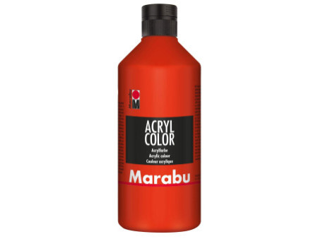 Marabu Peinture acrylique Acryl Color, 500 ml, vermillon 006