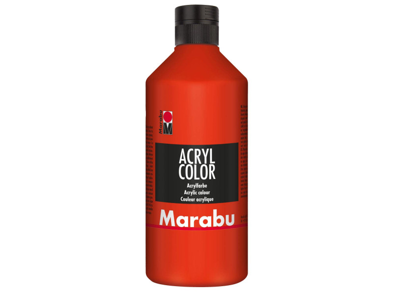 Marabu Peinture acrylique Acryl Color, 500 ml, vermillon 006