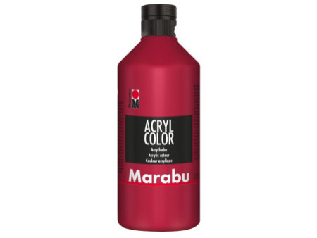 Marabu Peinture acrylique Acryl Color, 500 ml, carmin 032