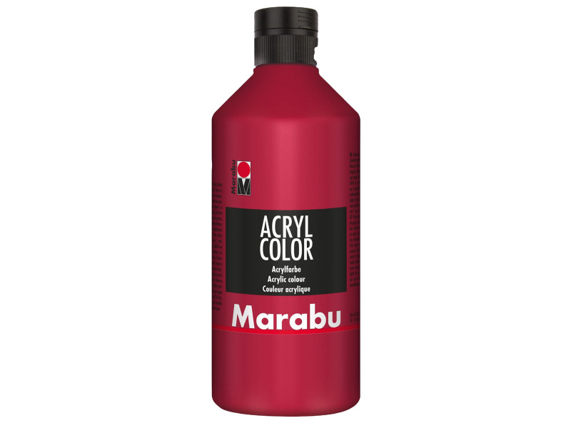 Marabu Peinture acrylique Acryl Color, 500 ml, carmin 032