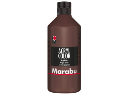 Marabu Peinture acrylique Acryl Color, 500 ml, brun moyen040
