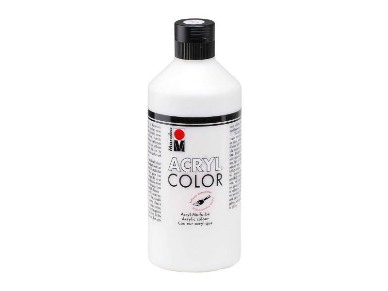 Marabu Peinture acrylique Acryl Color, 500 ml, blanc 070