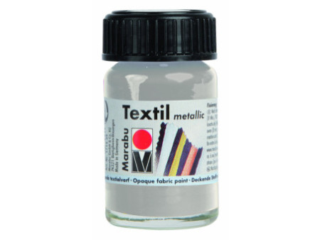 Marabu Peinture pour tissu 'Textil Metallic', 15 ml, argent