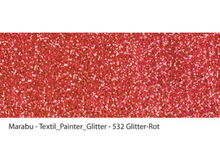 Marabu Marqueur pour tissu Textil Painter Glitter, rouge 532