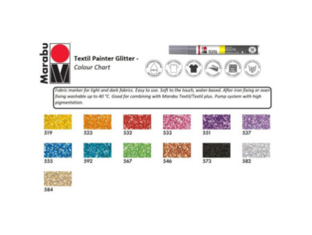 Marabu Marqueur pour tissu Textil Painter Glitter, vert