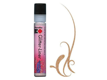 Marabu Peinture à effet Glitter-Liner, or rouge scintillant
