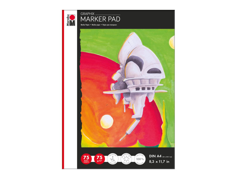 Marabu Bloc de papier pour marqueur Marker Pad GRAPHIX