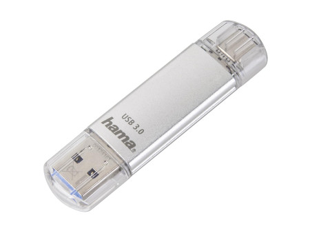 hama Clé USB 3.0/3.1 'C-Laeta', 256 GB, argent