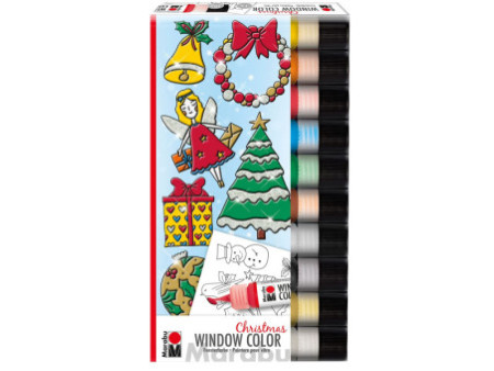 Marabu Set Window Color 'X-Mas', 10 x 25 ml