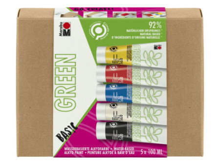 Marabu Green Peinture alkyde à base d'eau, set Basic