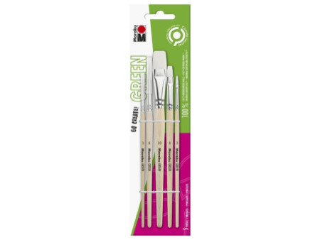 Marabu Set de pinceaux Green, set de 5