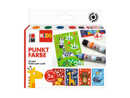 Marabu KiDS Set de peinture point à point Dot Pen 'Animaux'
