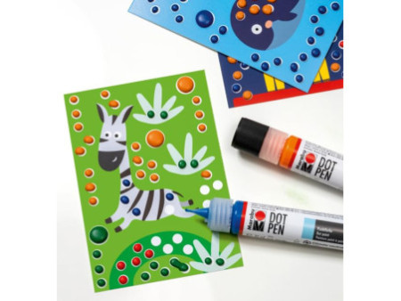 Marabu KiDS Set de peinture point à point Dot Pen 'Animaux'