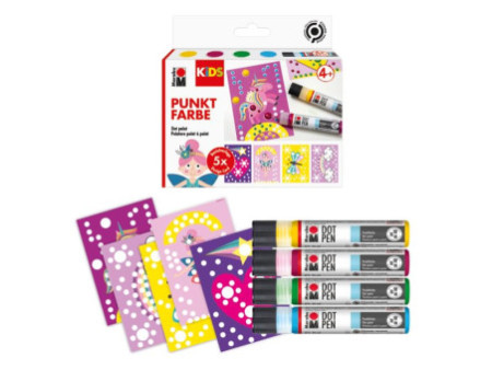 Marabu KiDS Set de peinture point à point Dot Pen 'Licorne'