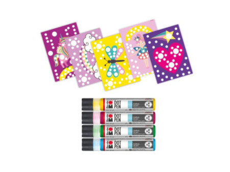 Marabu KiDS Set de peinture point à point Dot Pen 'Licorne'