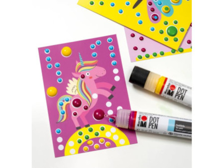 Marabu KiDS Set de peinture point à point Dot Pen 'Licorne'