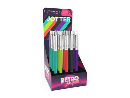 PARKER Stylo à bille JOTTER RETRO WAVE, présentoir de 20
