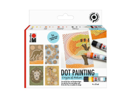 Marabu Set de peinture point à point Dot Pen Set 'Origin of