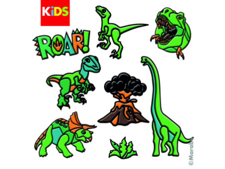 Marabu KiDS Kit Window Color 'Dinosaures', 6 x 25 ml