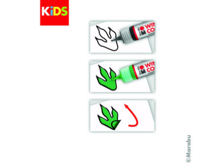Marabu KiDS Kit Window Color 'Dinosaures', 6 x 25 ml