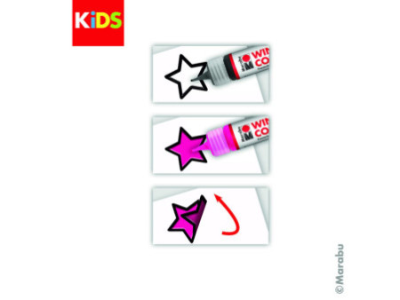 Marabu KiDS Kit Window Color 'Princesse', 6 x 25 ml