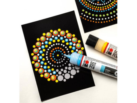 Marabu Kit de peinture point à point Dot Pen 'Mandala'