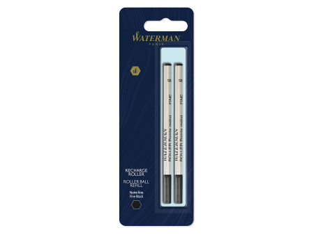 WATERMAN Recharge pour stylo roller, blister de 2, noir
