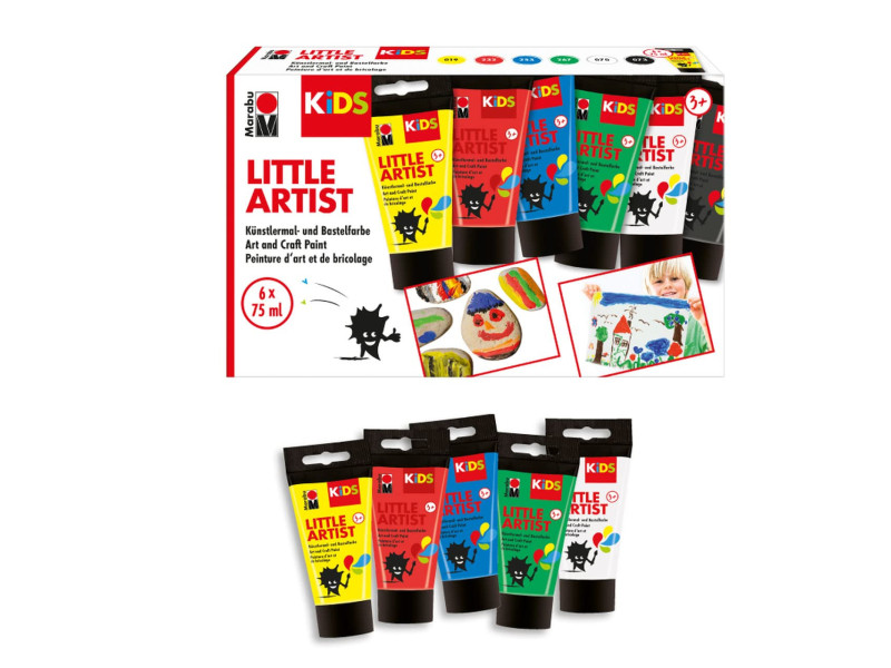 Marabu KiDS Gouache pour enfants Little Artist, 75 ml, set