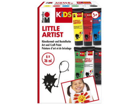 Marabu KiDS Gouache pour enfant Little Artist, 36 ml, set