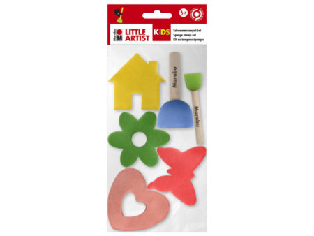 Marabu KiDS Set de tampons-éponges Little Artist, set de 6