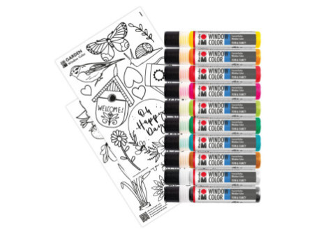 Marabu Set Window Color 'Garden', 10 x 25 ml