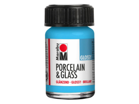 Marabu Peinture 'Porcelain & Glass', brillant, 15 ml, bleu