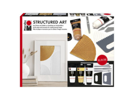 Marabu Kit de pâte acrylique STRUCTURED ART