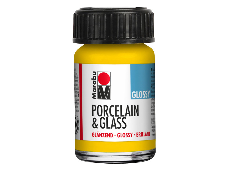 Marabu Peinture 'Porcelain & Glass', brillant, 15 ml, jaune