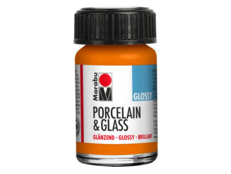 Marabu Peinture 'Porcelain & Glass', brillant, 15 ml, orange