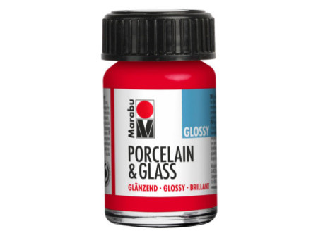 Marabu Peinture 'Porcelain & Glass', brillant, 15 ml, cerise