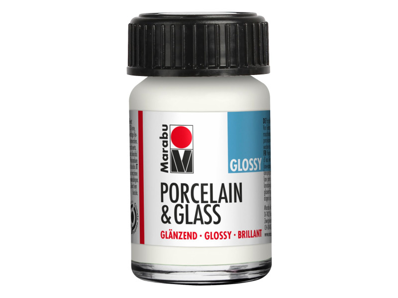 Marabu Peinture 'Porcelain & Glass', brillant, 15 ml, blanc