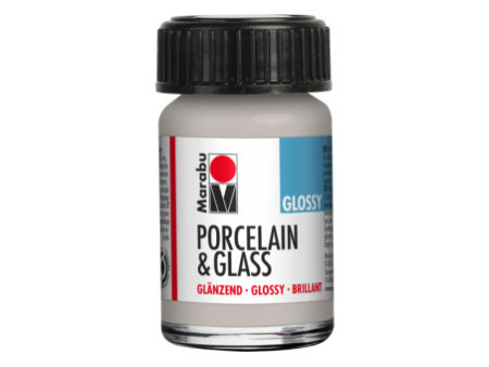 Marabu Peinture 'Porcelain & Glass', brillant, 15 ml, argent
