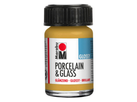 Marabu Peinture 'Porcelain & Glass', brillant, 15 ml, or