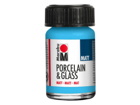 Marabu Peinture 'Porcelain & Glass', mat, 15 ml, bleu clair