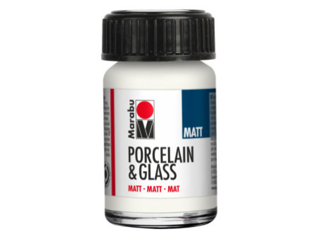 Marabu Peinture 'Porcelain & Glass', mat, 15 ml, blanc