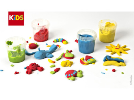 Marabu KiDS Set de pâte à modeler, couleurs de base