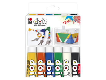 Marabu Set peinture acrylique DO IT Craft Paint, 6 x 36 ml
