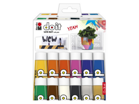 Marabu Set peinture acrylique DO IT Craft Paint, 12 x 36 ml