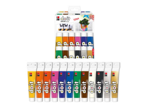 Marabu Set peinture acrylique DO IT Craft Paint, 12 x 36 ml