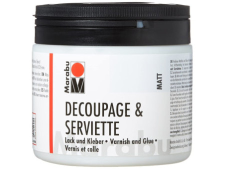 Marabu Vernis & colle pour serviettes, mat, 500 ml, en pot