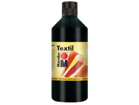 Marabu Peinture pour tissu 'Textil', flacon 500 ml, noir