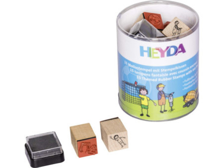 HEYDA Kit de tampons à motifs 'footballeur & chantier'