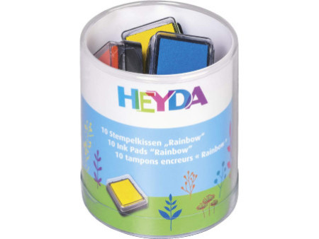 HEYDA Set de tampons encreurs 'Rainbow', boîte transparente